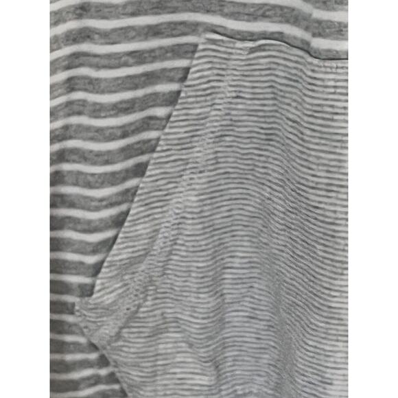 JAMES PERSE Striped Pullover Sweater Hoodie •2/ S• Top Funnel Neck Hooded Cotton - Picture 6 of 9
